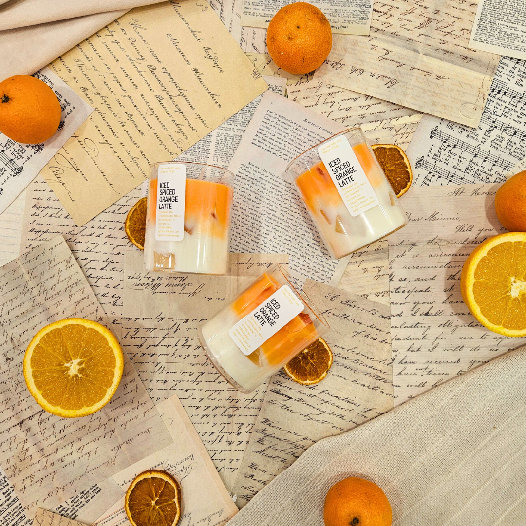 🍊 Соева свещ с аромат Iced Spiced Orange Latte