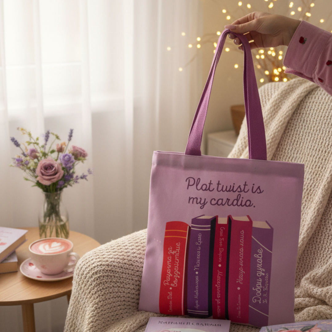 ПЛАТНЕНА ЧАНТА С КНИЖЕН ДИЗАЙН