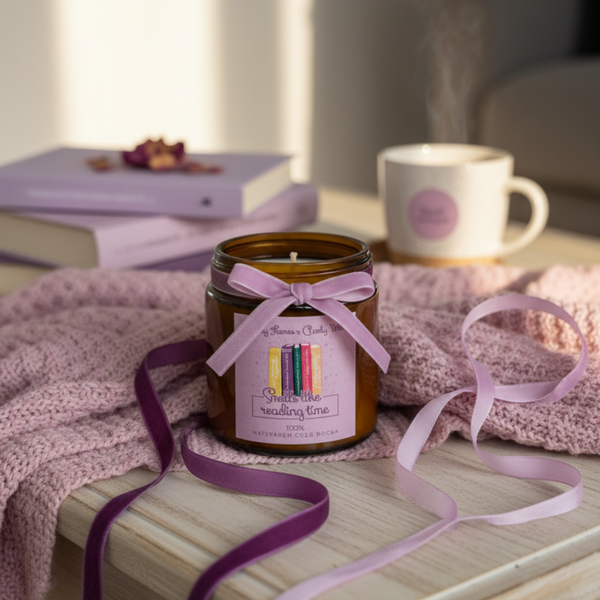 АРОМАТНА СВЕЩ С КНИЖЕН ДИЗАЙН Booksy Flames x Charly Wilde