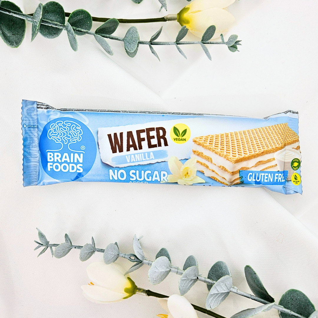  Веган Вафла с Ванилия без добавена захар, 30g, Brain Foods