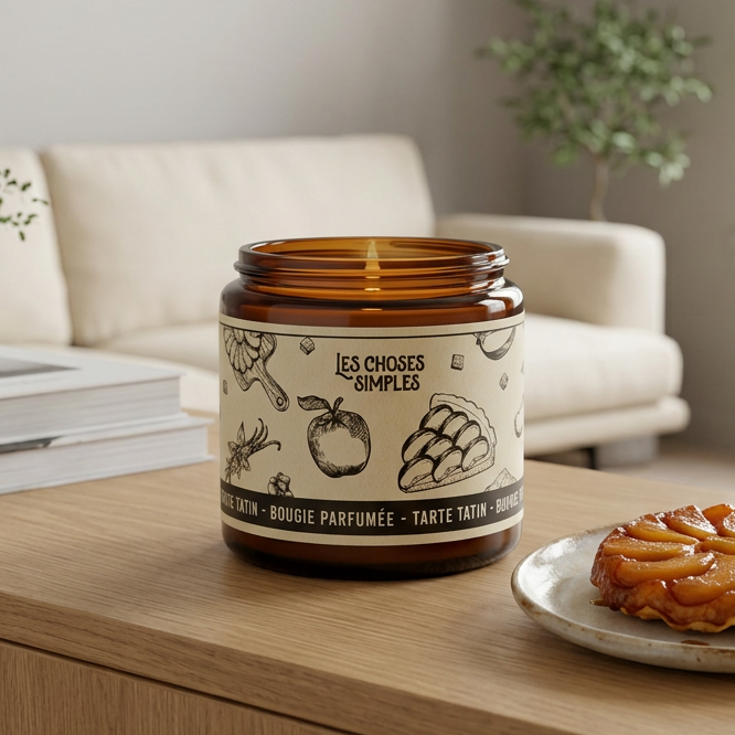 АРОМАТНА СОЕВА СВЕЩ „APPLE TART (TARTE TATIN)“ · 100 Г