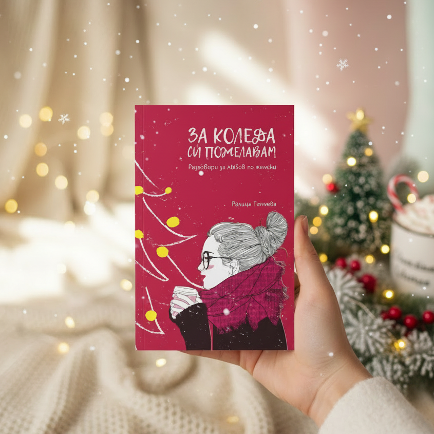 „За Коледа си пожелавам“ — книга с цветни порезки, корица
