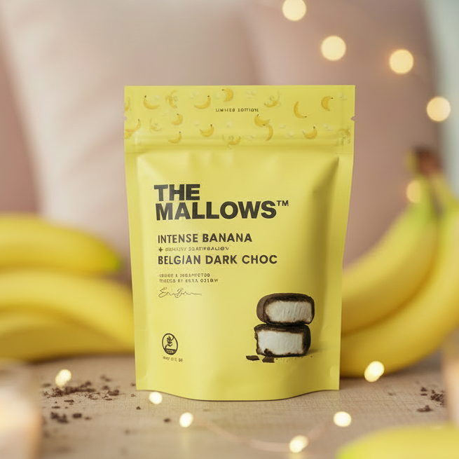 МАРШМЕЛОУ С БАНАН И ТЪМЕН ШОКОЛАД | THE MELLOWS