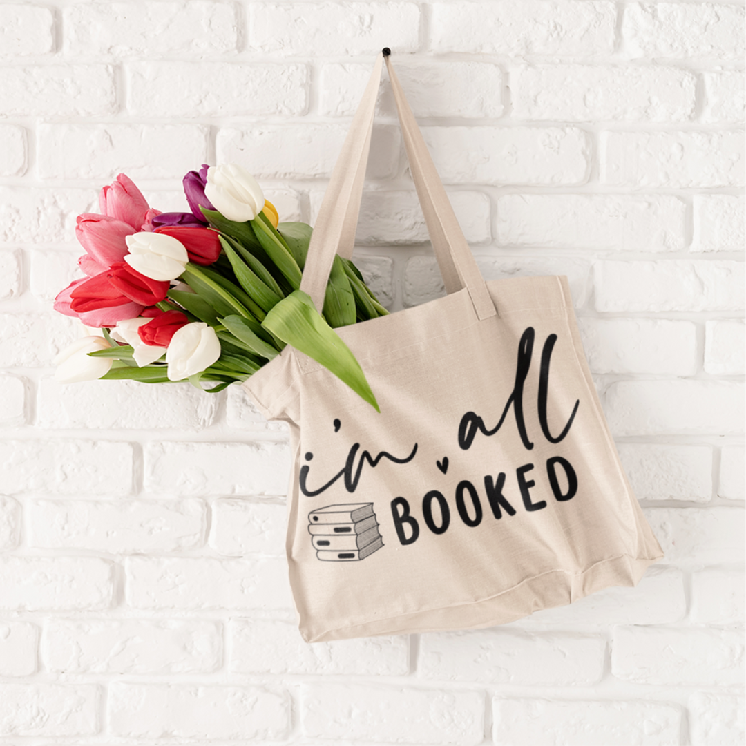 Памучна торба "I'm all booked"