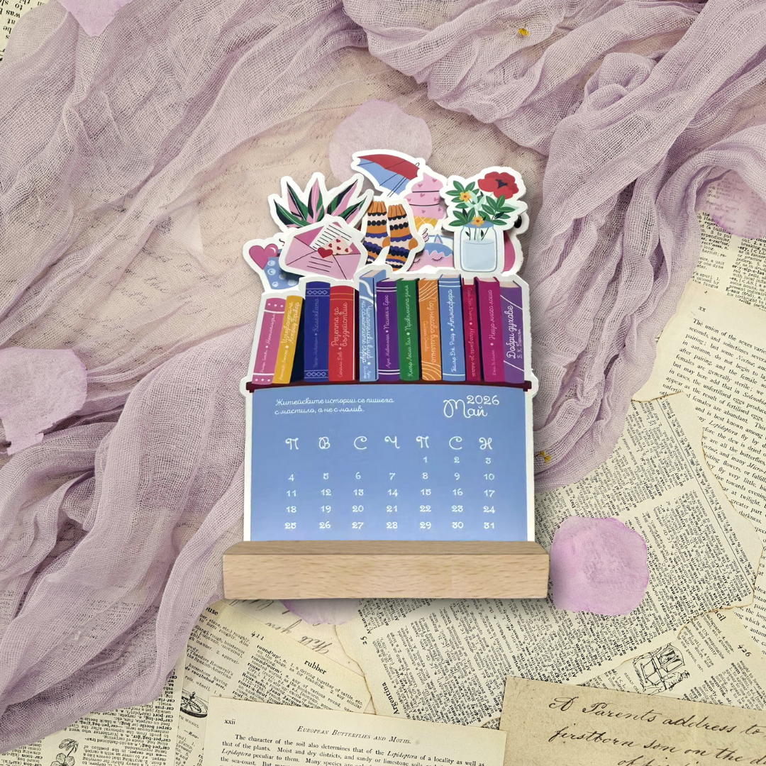 НАСТОЛЕН КАЛЕНДАР С КНИЖЕН ДИЗАЙН