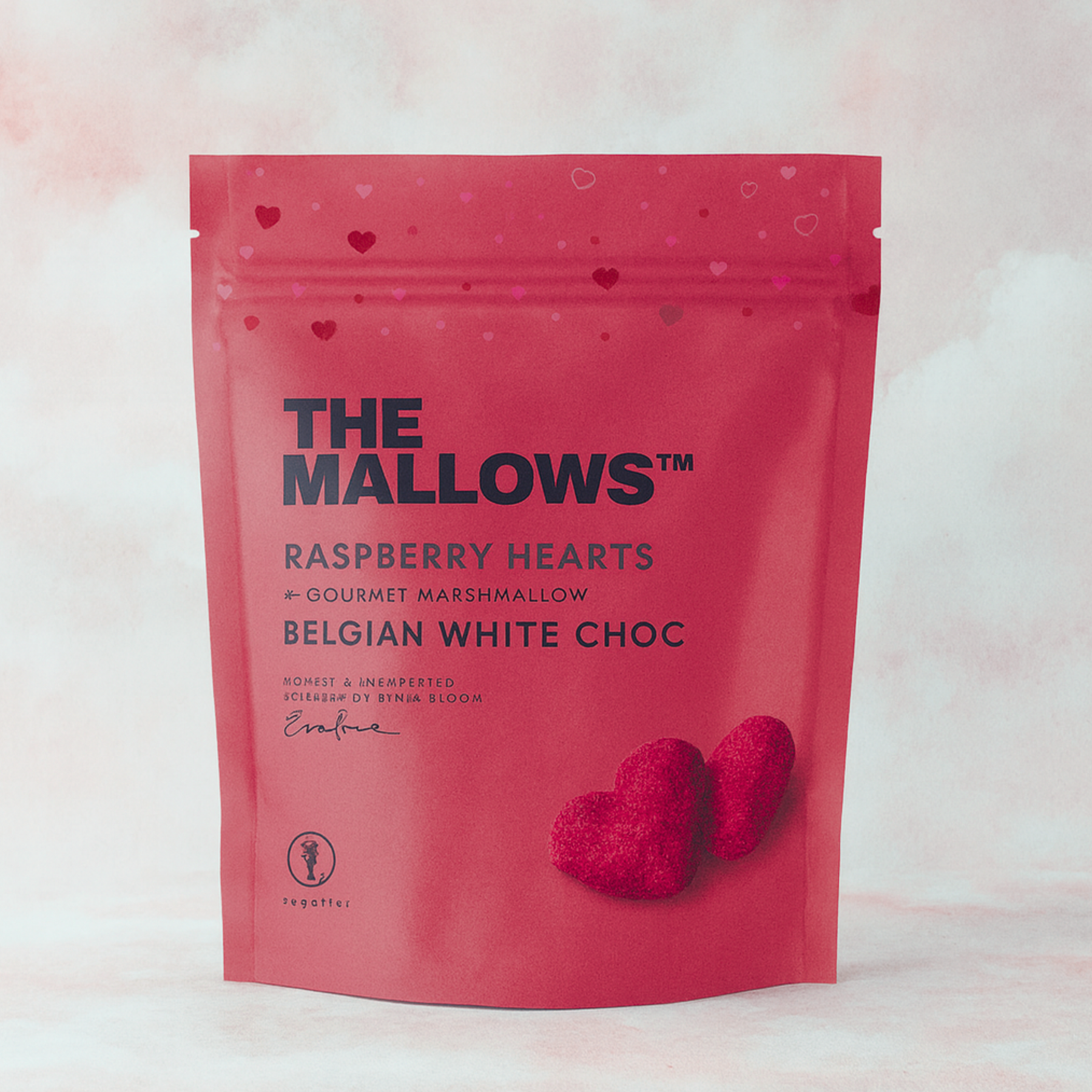 Маршмелоу сърца с малини и бял шоколад The Mellows